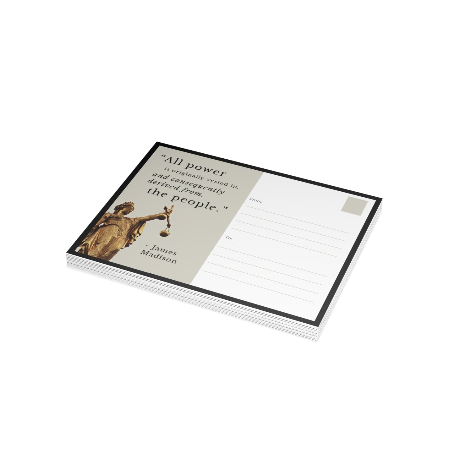 "All Power is ... derived from the people"- Bundles of 10, 30 or 50 postcards