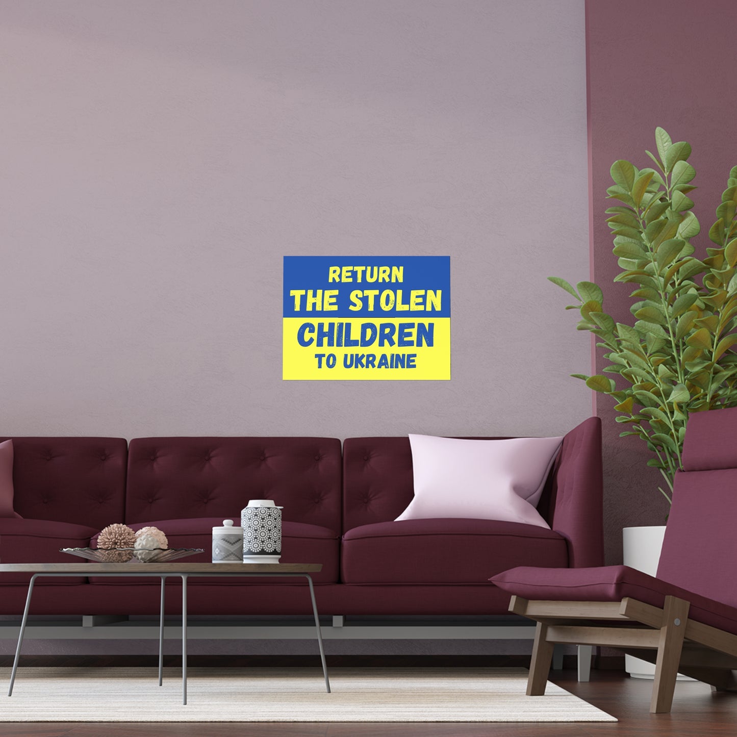 Return the Stolen Children to Ukraine (24 x 18" Indoor Outdoor Poster)