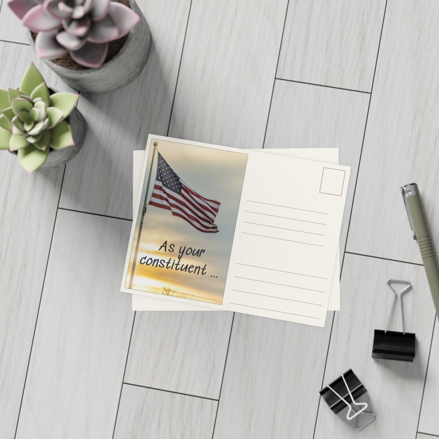 As your constituent ..."- Bundles of 10, 30 or 50 postcards