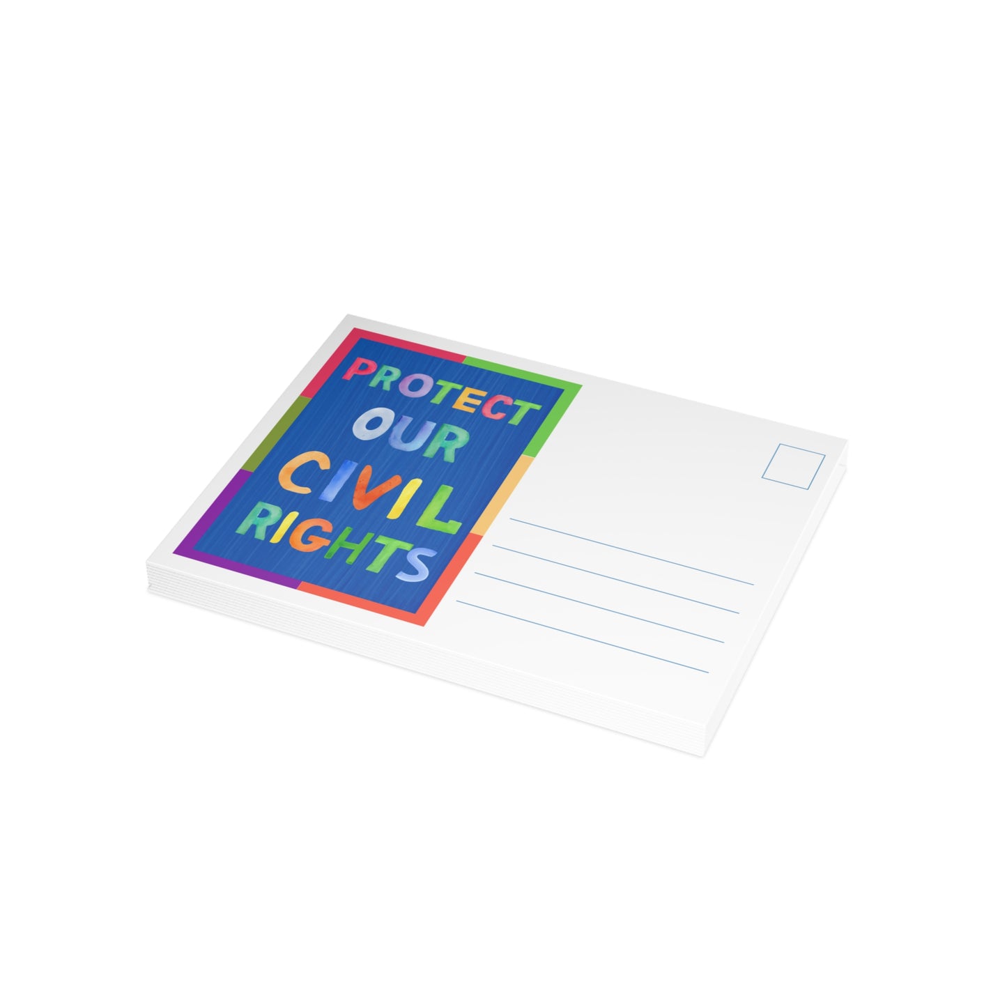 Protect our civil rights - Bundles of 10, 30 or 50 postcards