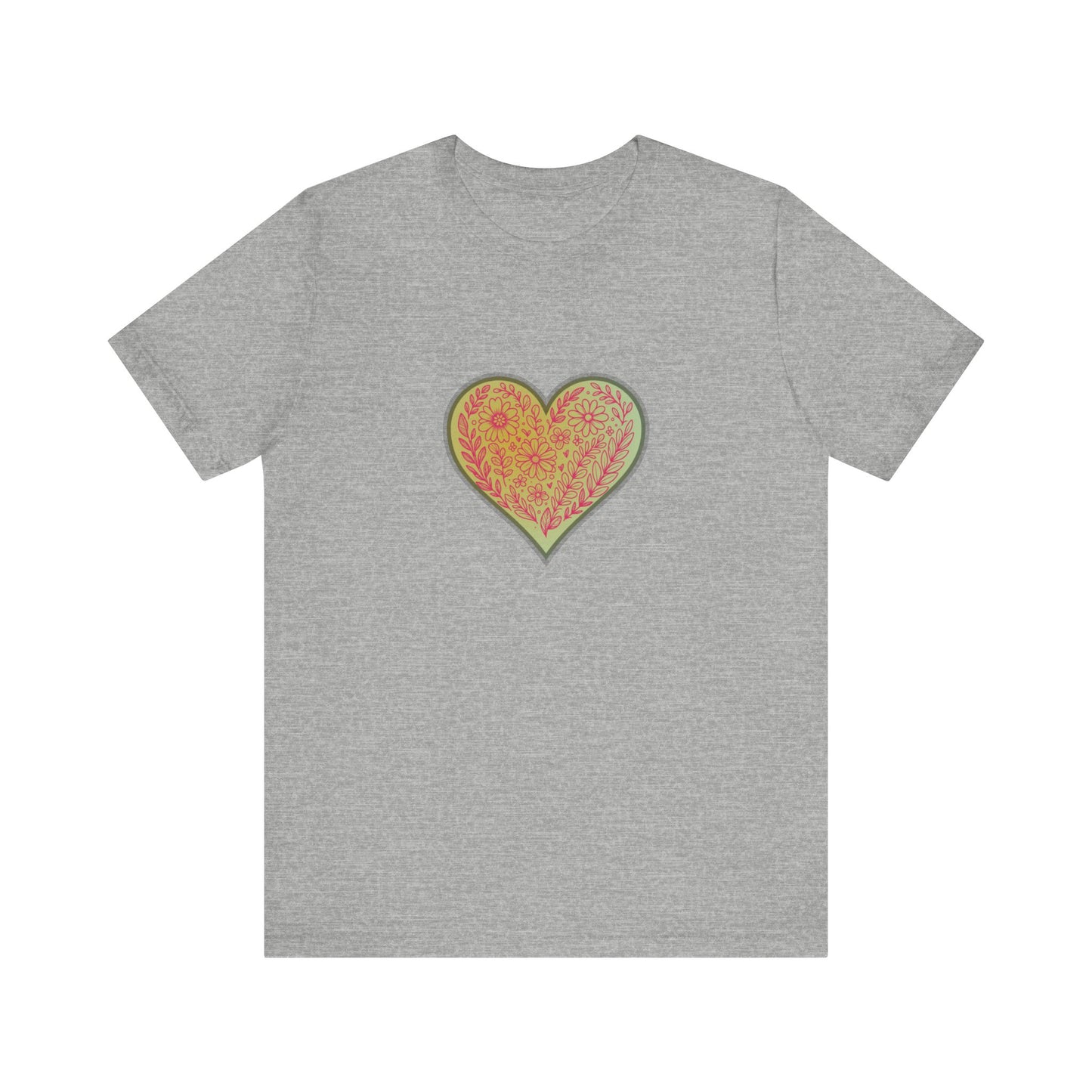 Floral Heart - Border  (t-shirt)