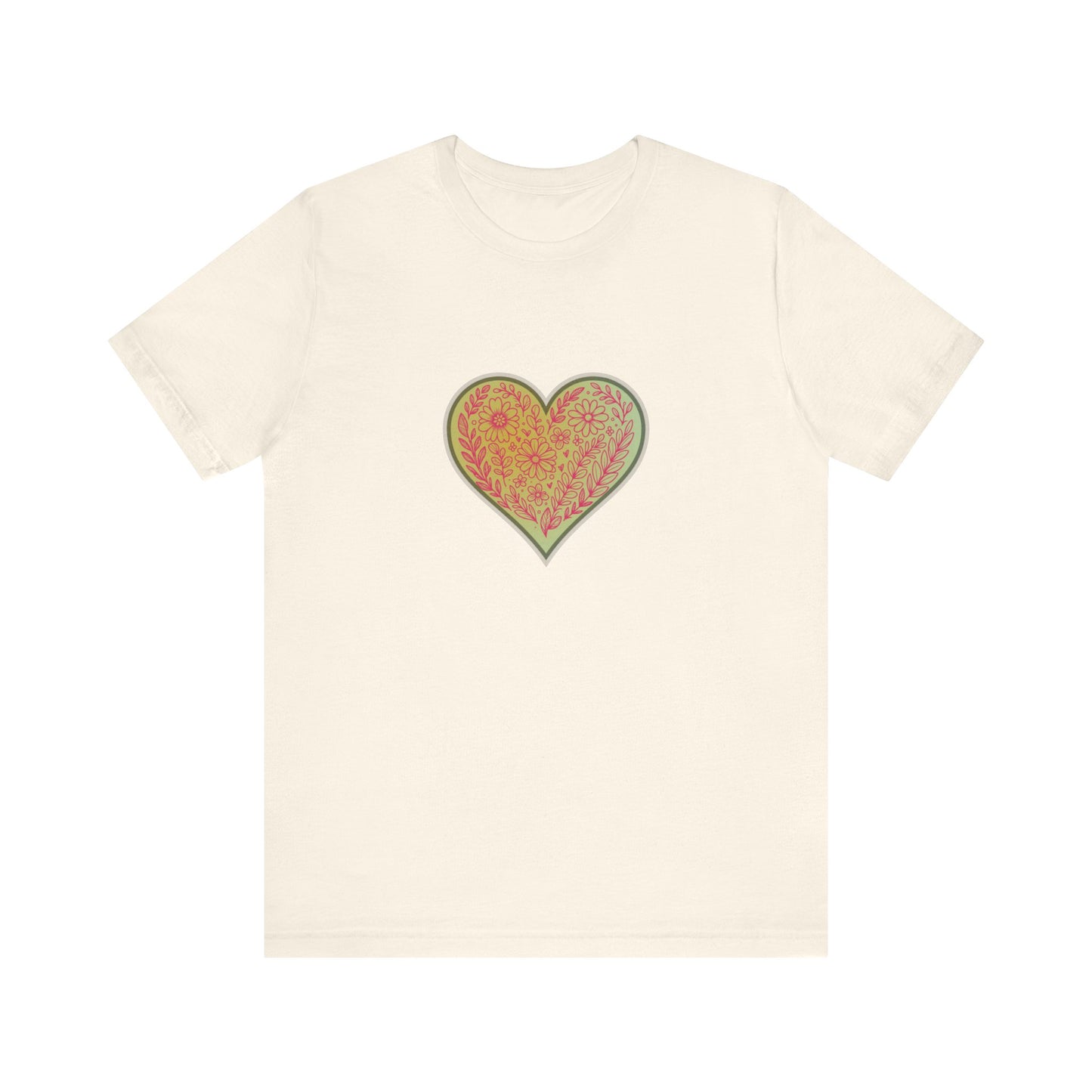 Floral Heart - Border  (t-shirt)