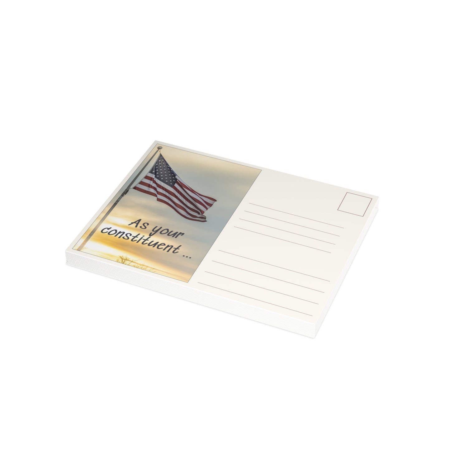 As your constituent ..."- Bundles of 10, 30 or 50 postcards