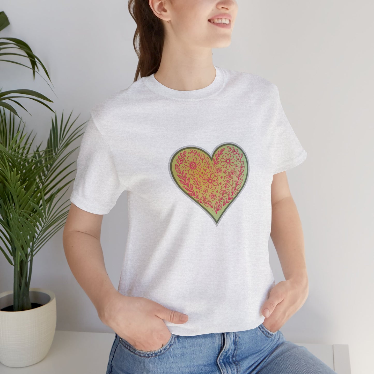 Floral Heart - Border  (t-shirt)