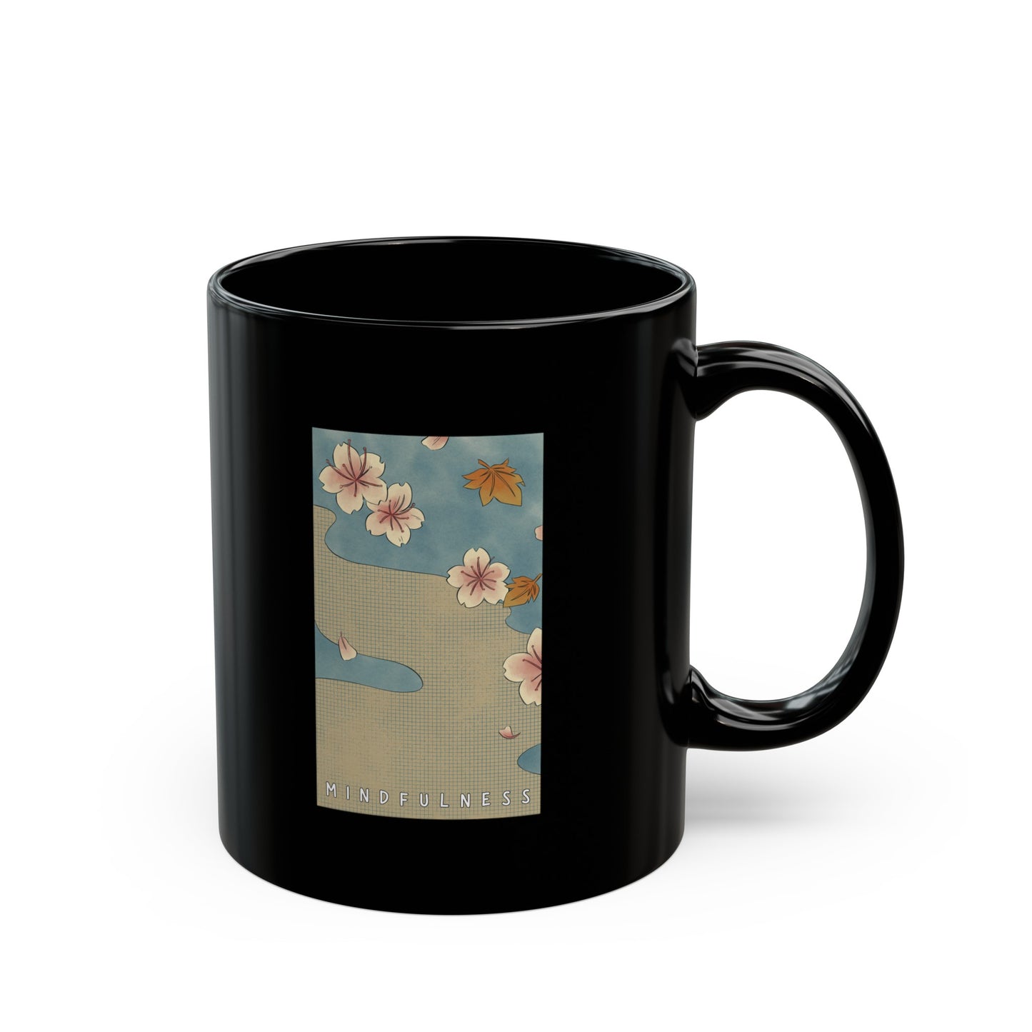 Mindfulness Asian Blockprint Stream (mug)