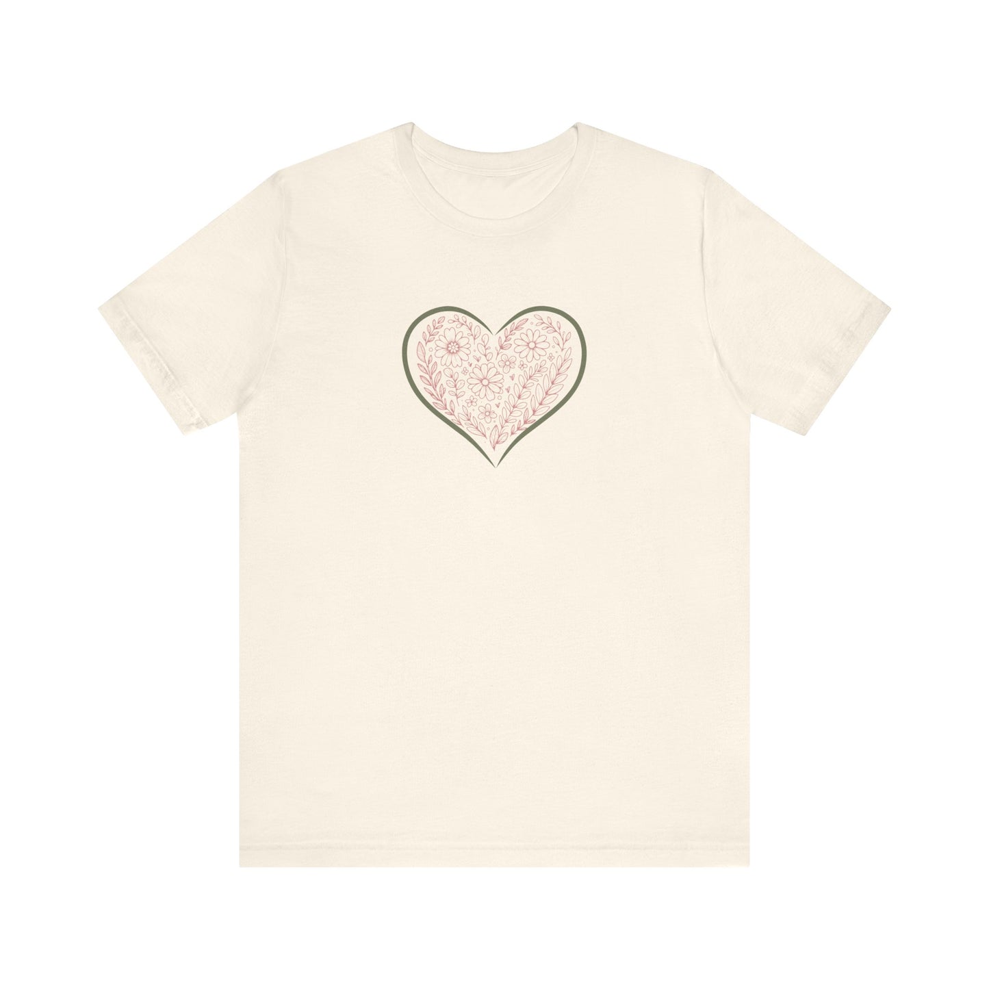 Floral Heart - Freehand  (t-shirt)