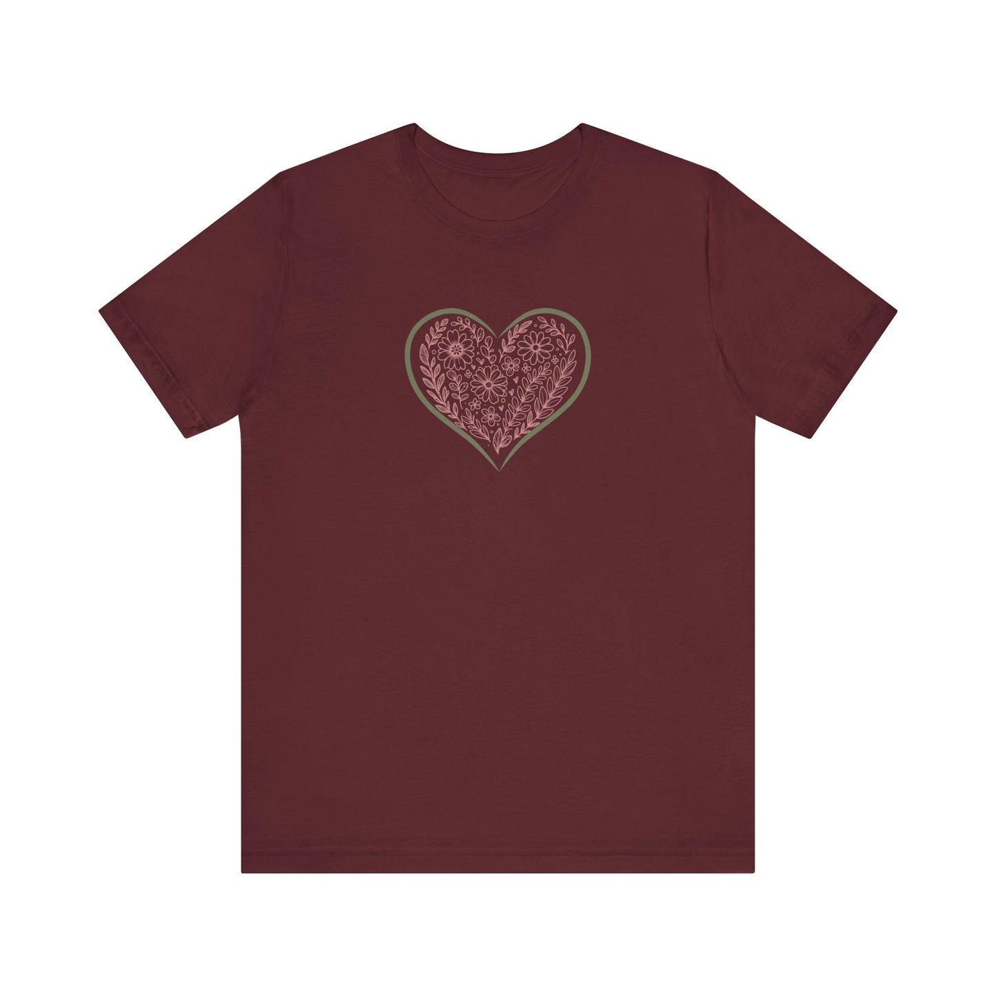 Floral Heart - Freehand  (t-shirt)