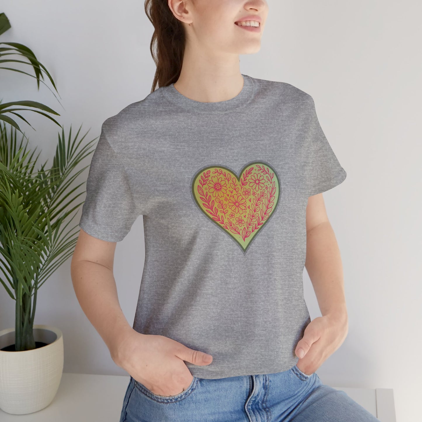 Floral Heart - Border  (t-shirt)