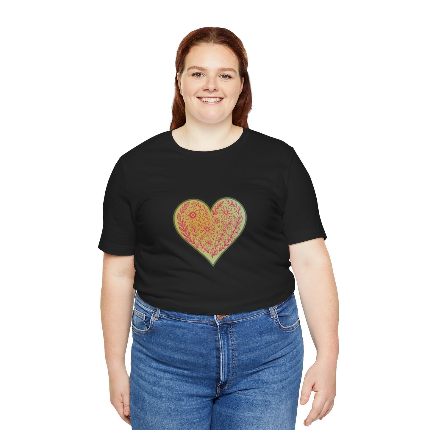 Floral Heart - Border  (t-shirt)