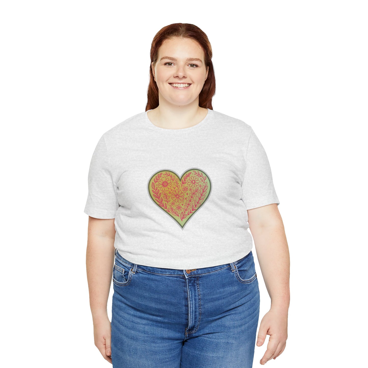 Floral Heart - Border  (t-shirt)