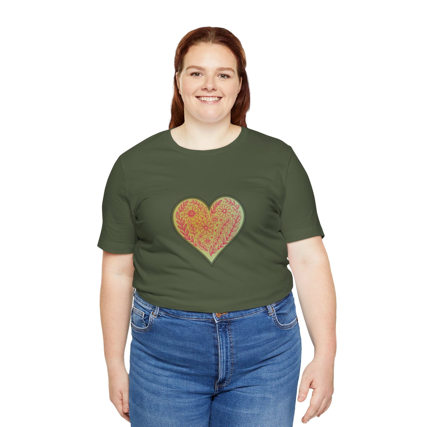 Floral Heart - Border  (t-shirt)