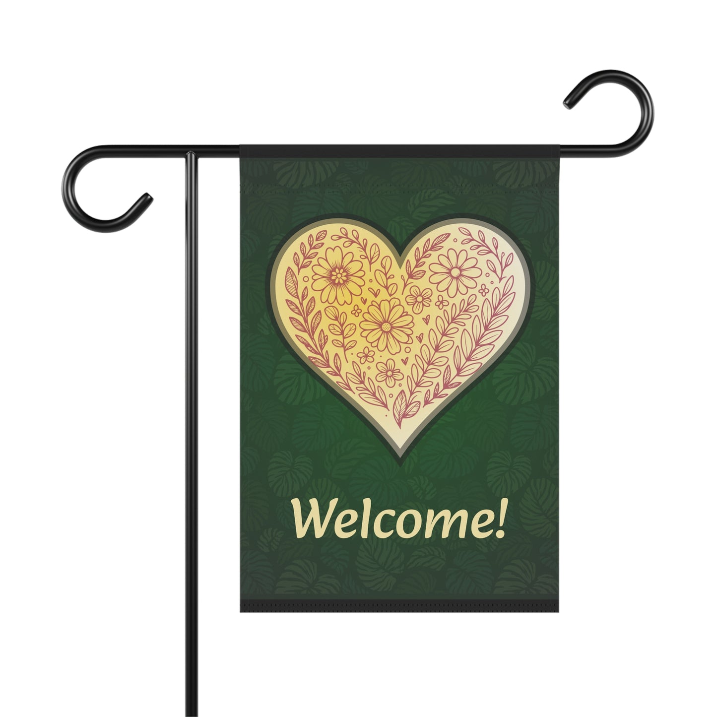 Floral Heart  with Leafy Backround (Garden & House Banner)