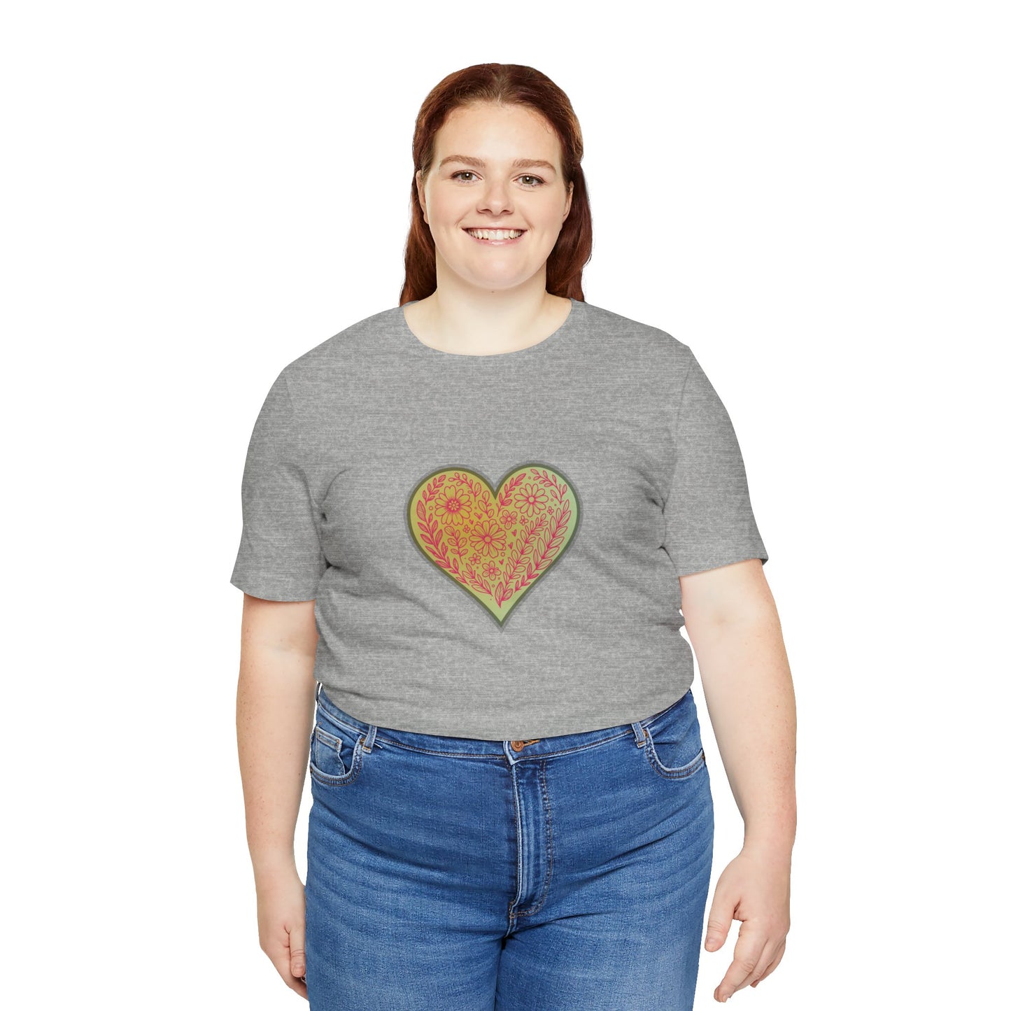 Floral Heart - Border  (t-shirt)