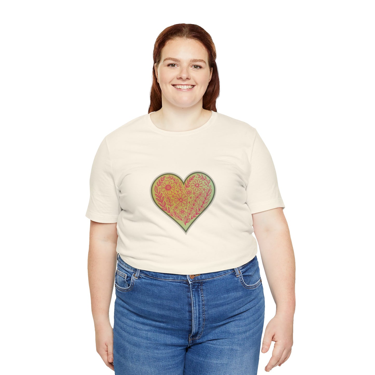 Floral Heart - Border  (t-shirt)