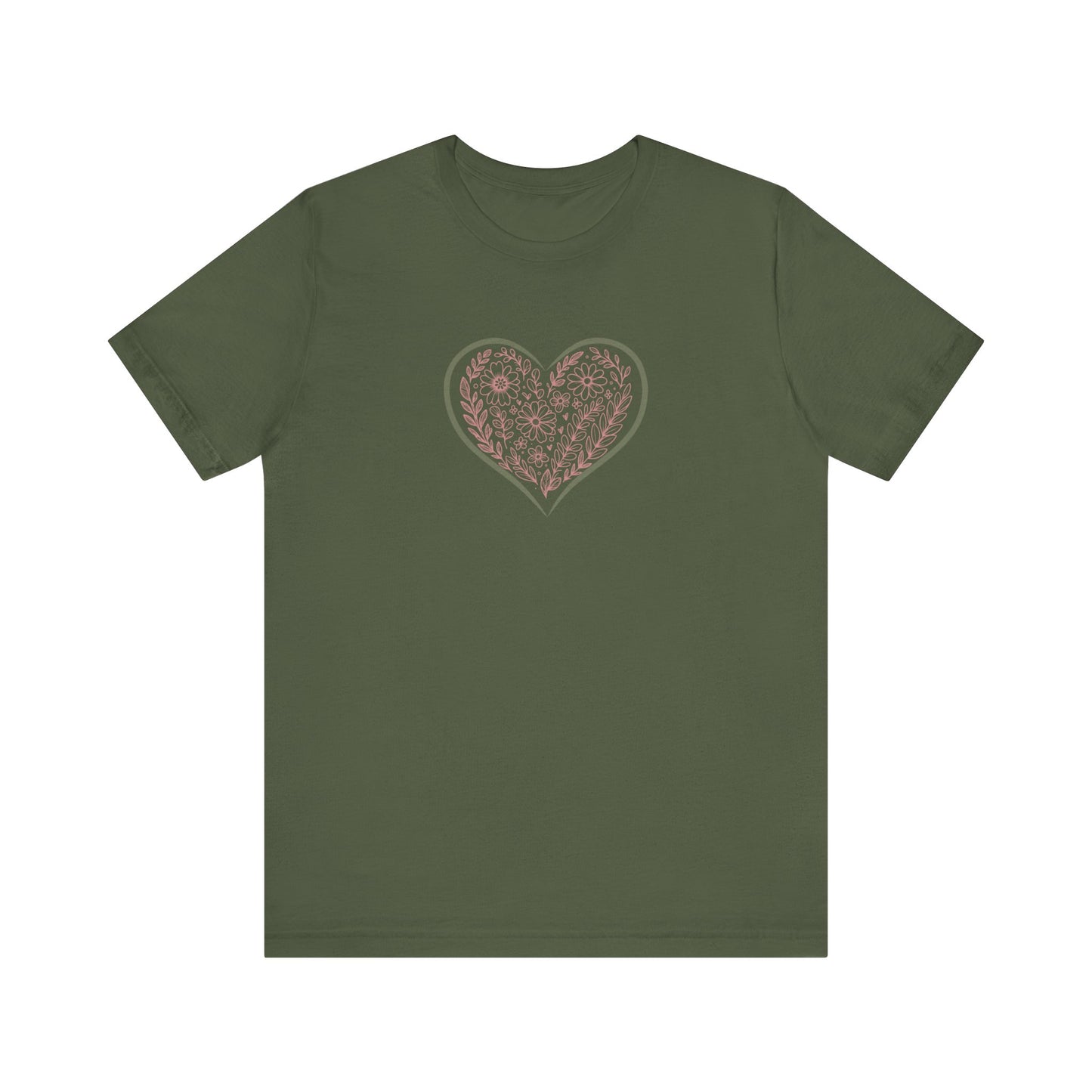 Floral Heart - Freehand  (t-shirt)