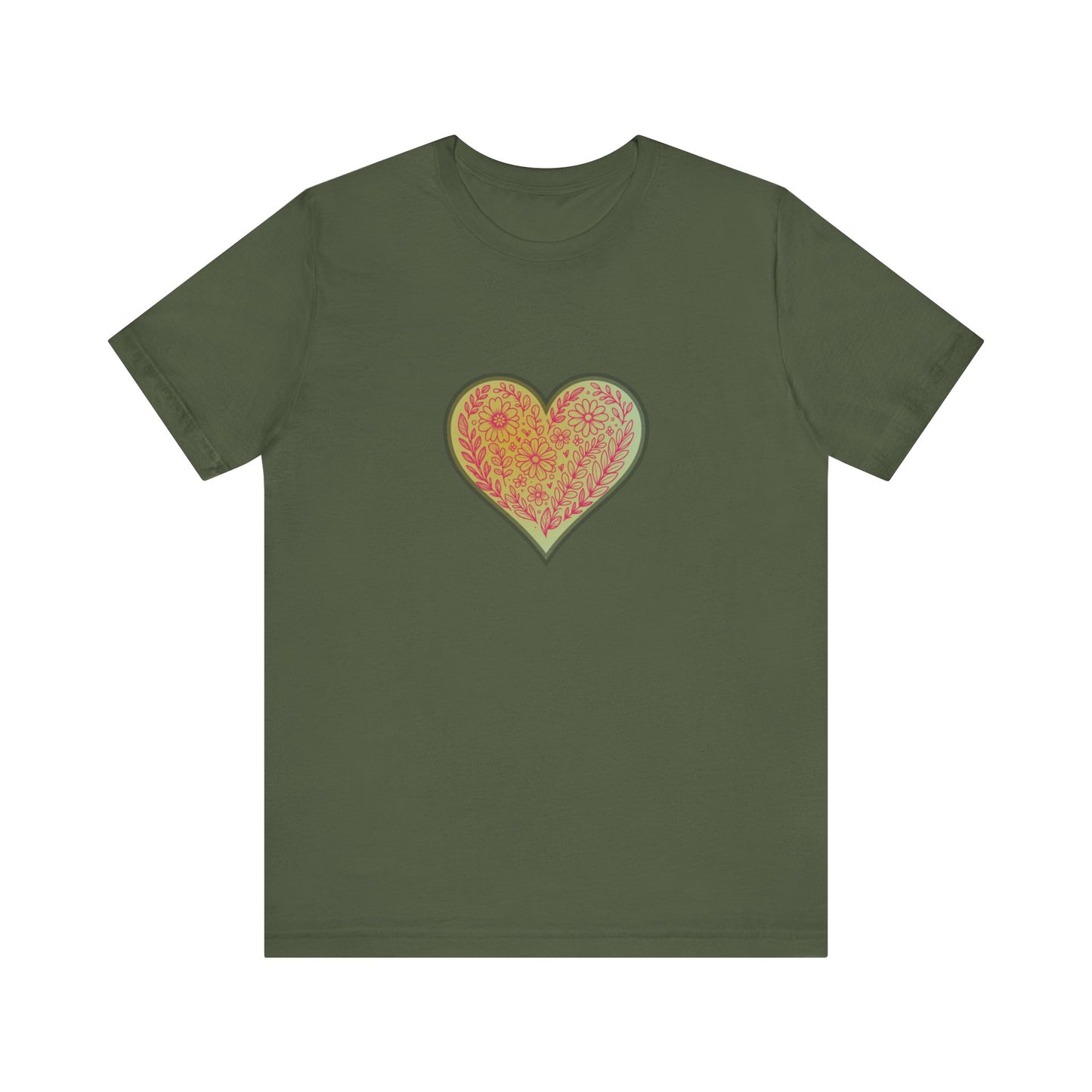 Floral Heart - Border  (t-shirt)