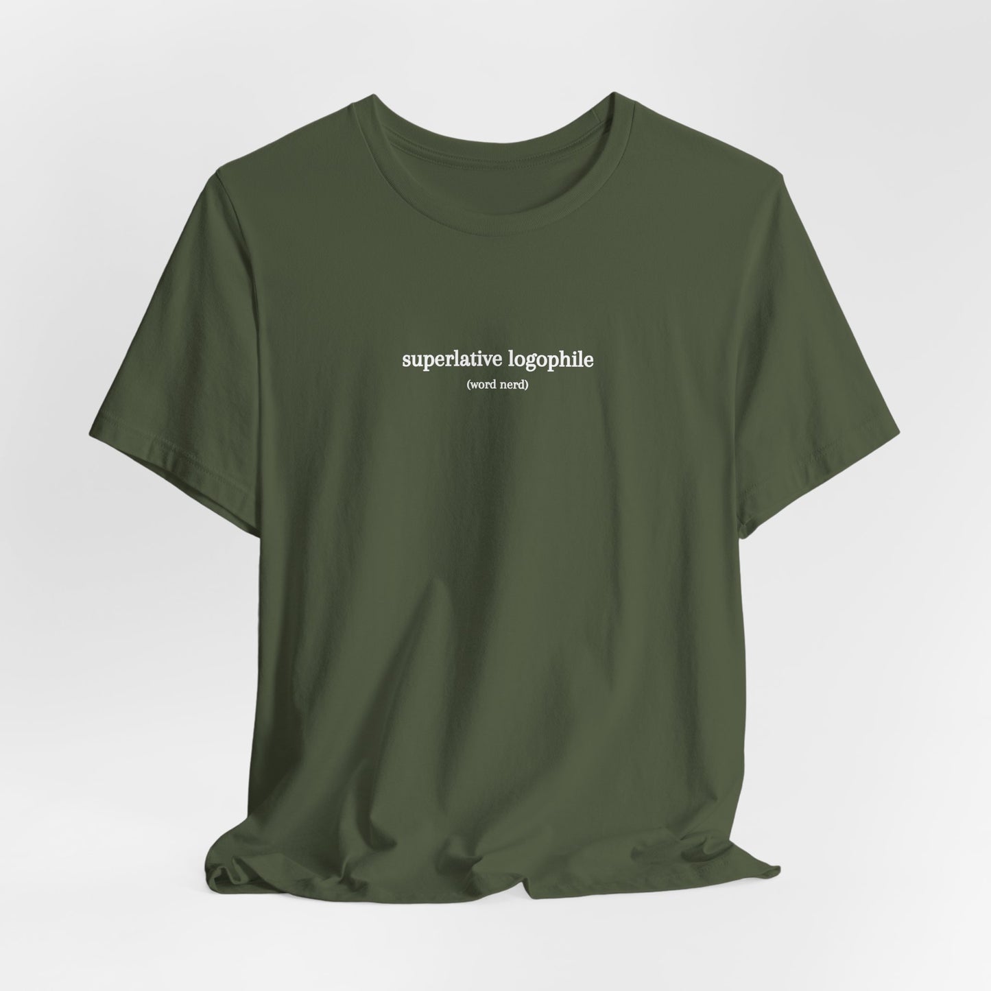 Superlative Logophile (word nerd) (t-shirt)