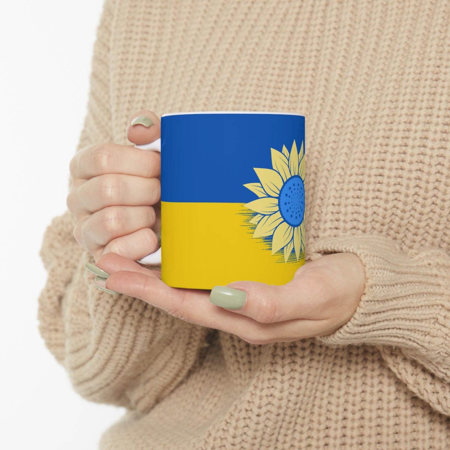 Ukraine Sunflower (white mug)