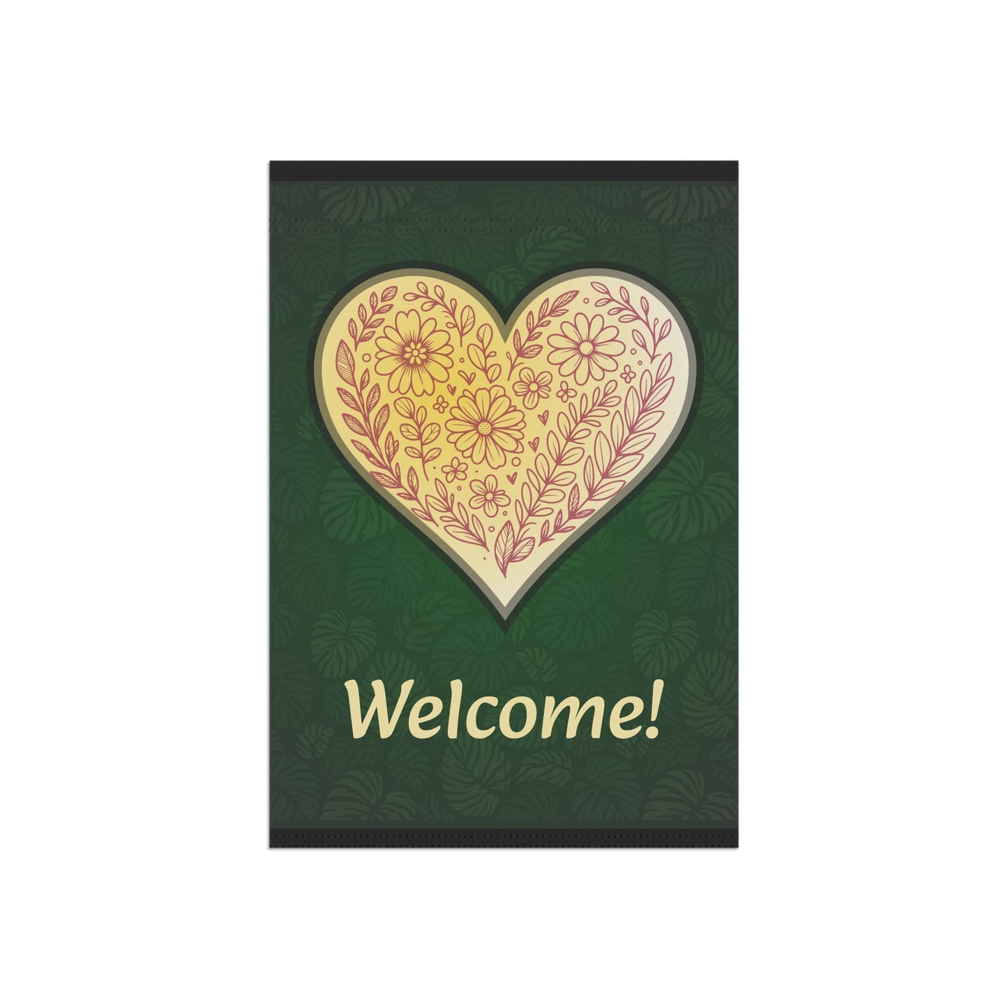 Floral Heart  with Leafy Backround (Garden & House Banner)